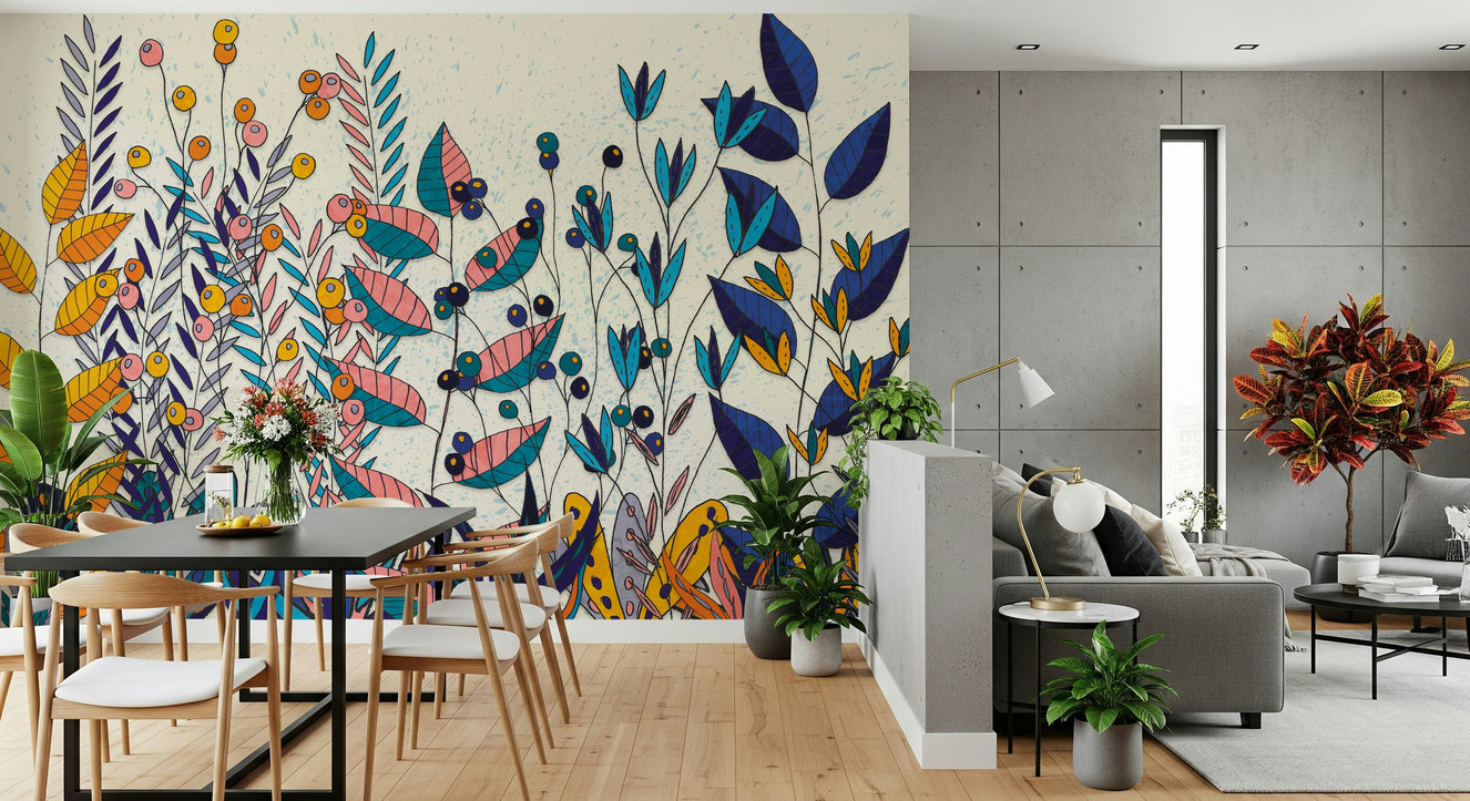 Eclectic Bold Garden Wall Mural