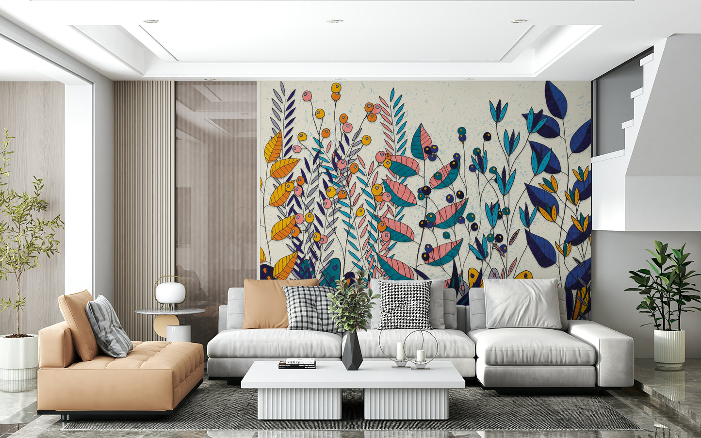 Eclectic Bold Garden Wall Mural