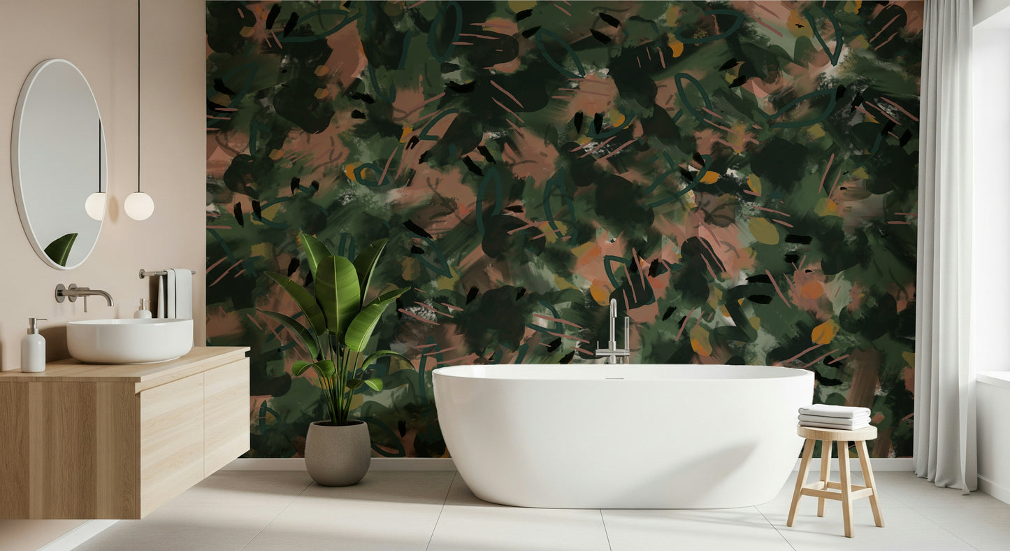 Abstract Earth Tones Wall Mural -2607083