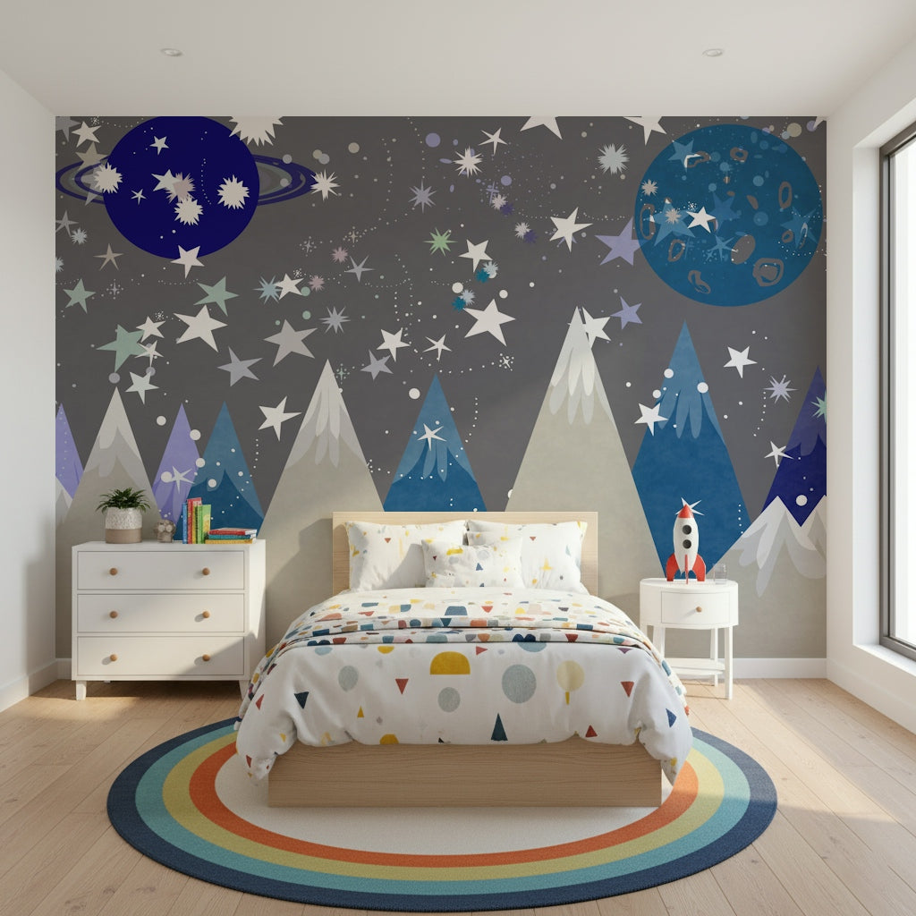 Starry Mountain Dreams Wall Mural -2719923