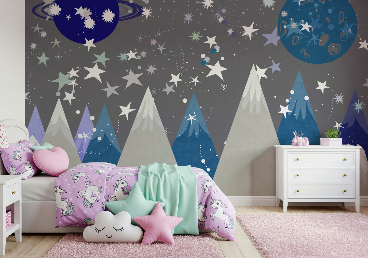 Starry Mountain Dreams Wall Mural -2719923