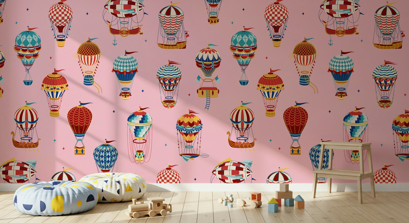Vintage Balloon Voyage Wall Mural -2735488