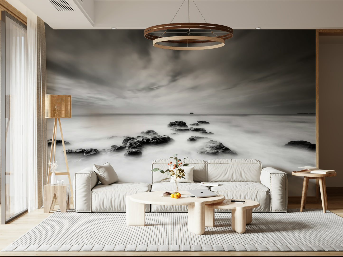Monochrome Seascape Dream Wall Mural -2528950