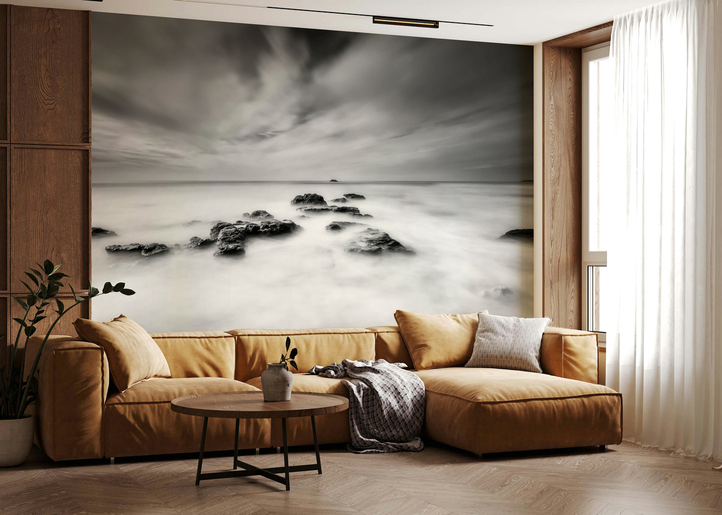Monochrome Seascape Dream Wall Mural -2528950