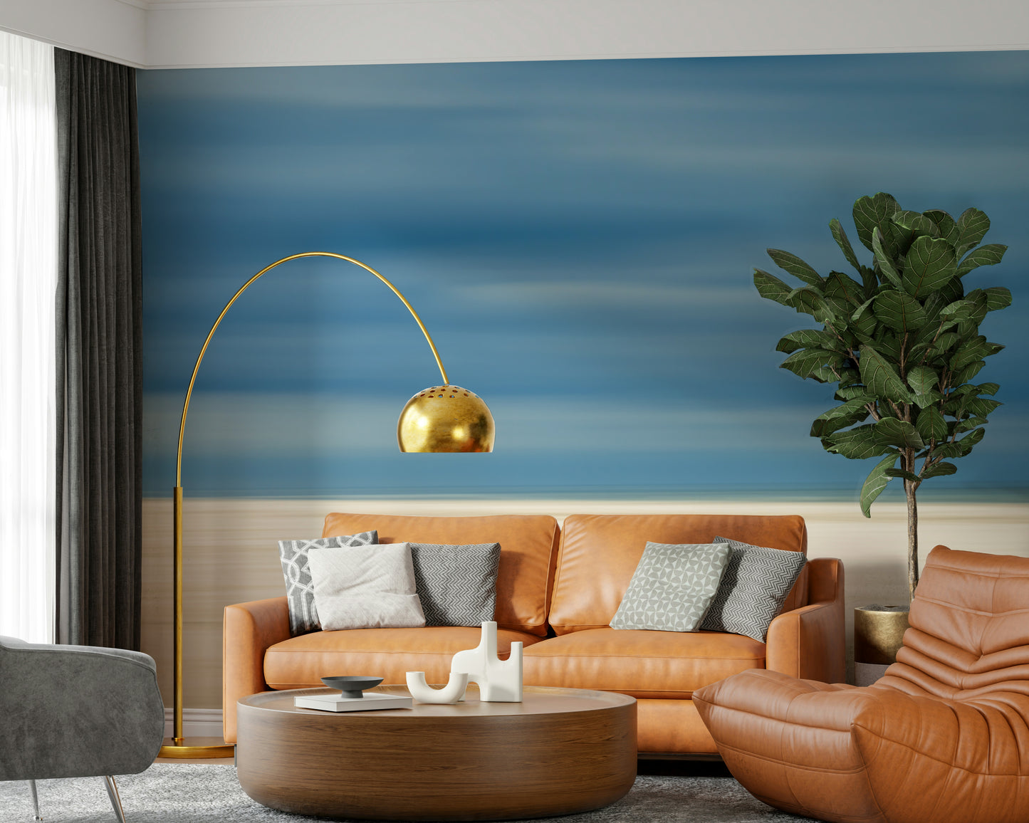 Blurred Beach Serenity Wall Mural -2158001