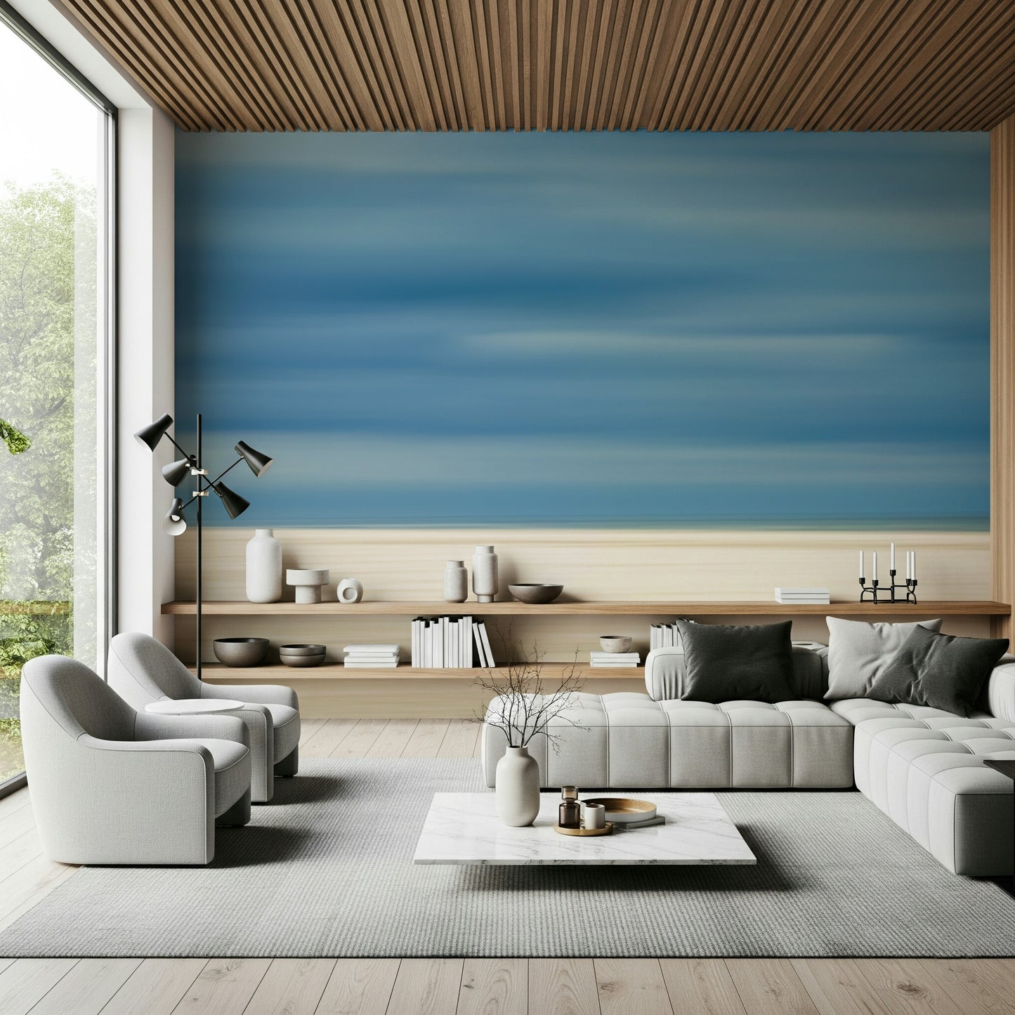 Blurred Beach Serenity Wall Mural -2158001