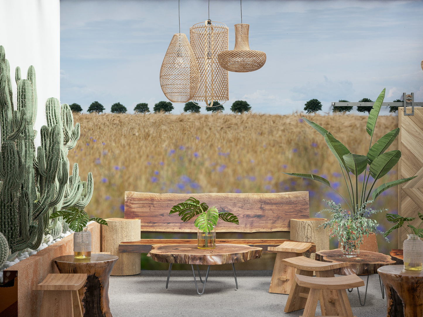 Golden Fields Serenity Wall Mural -2658156