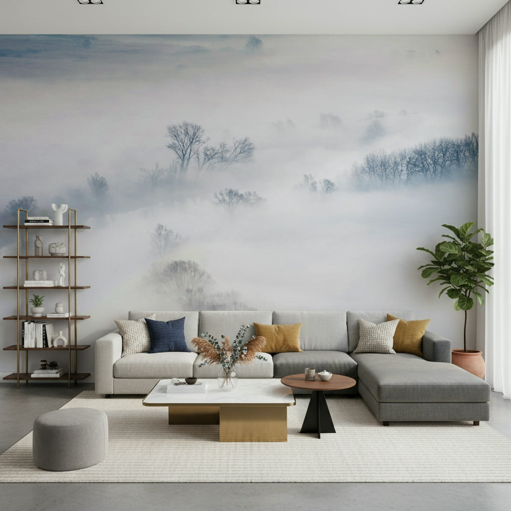 Misty Treescape Wall Mural -2159059