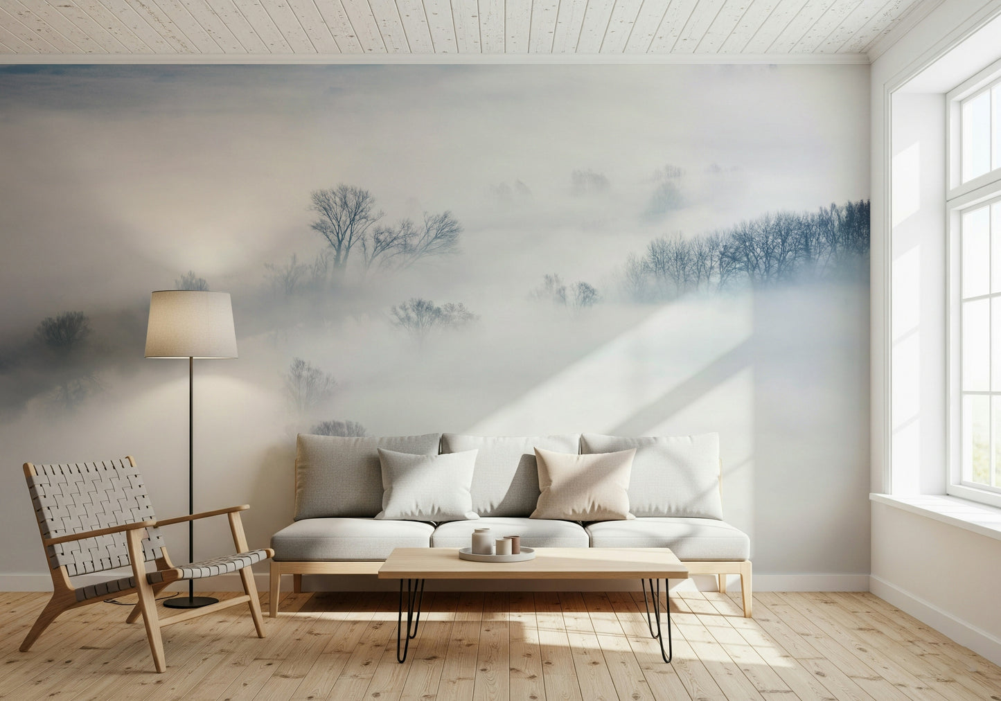 Misty Treescape Wall Mural -2159059
