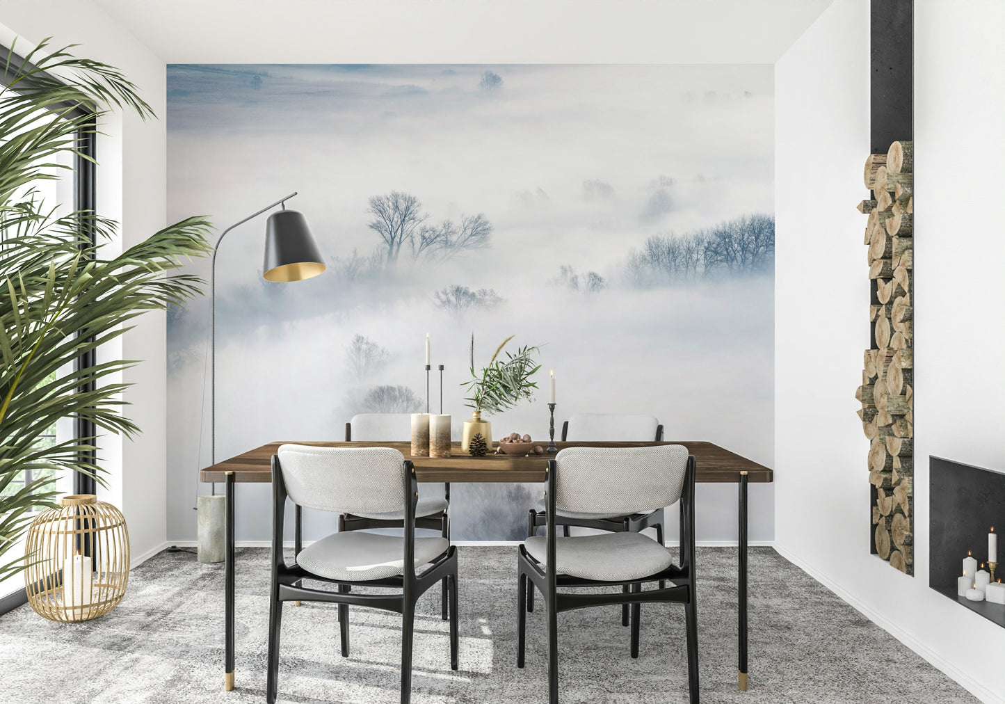 Misty Treescape Wall Mural -2159059