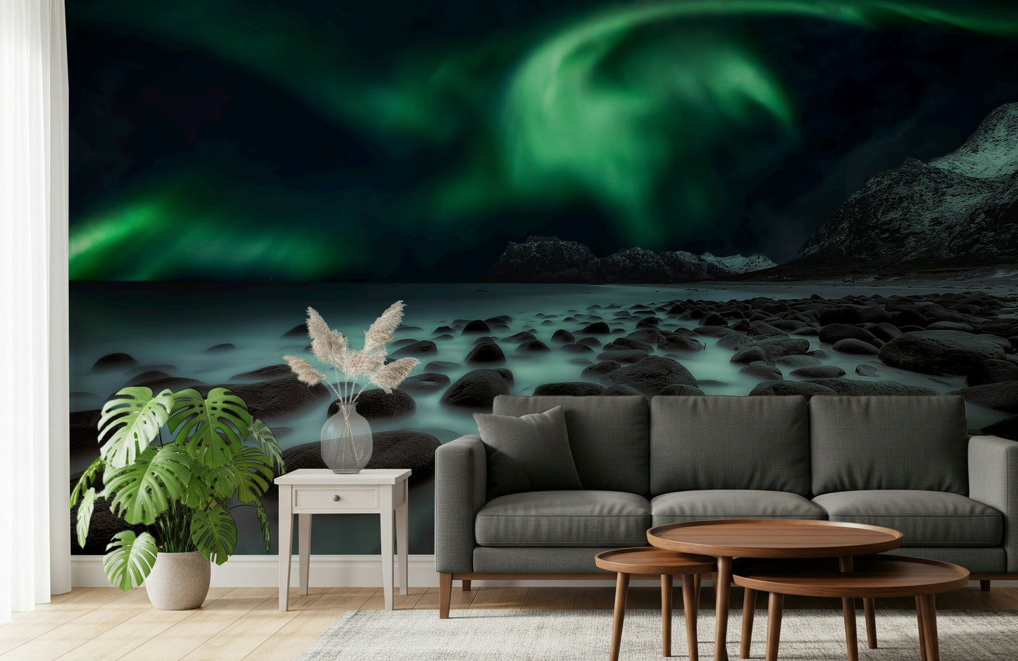 Mystic Shore Lights Wall Mural -804194