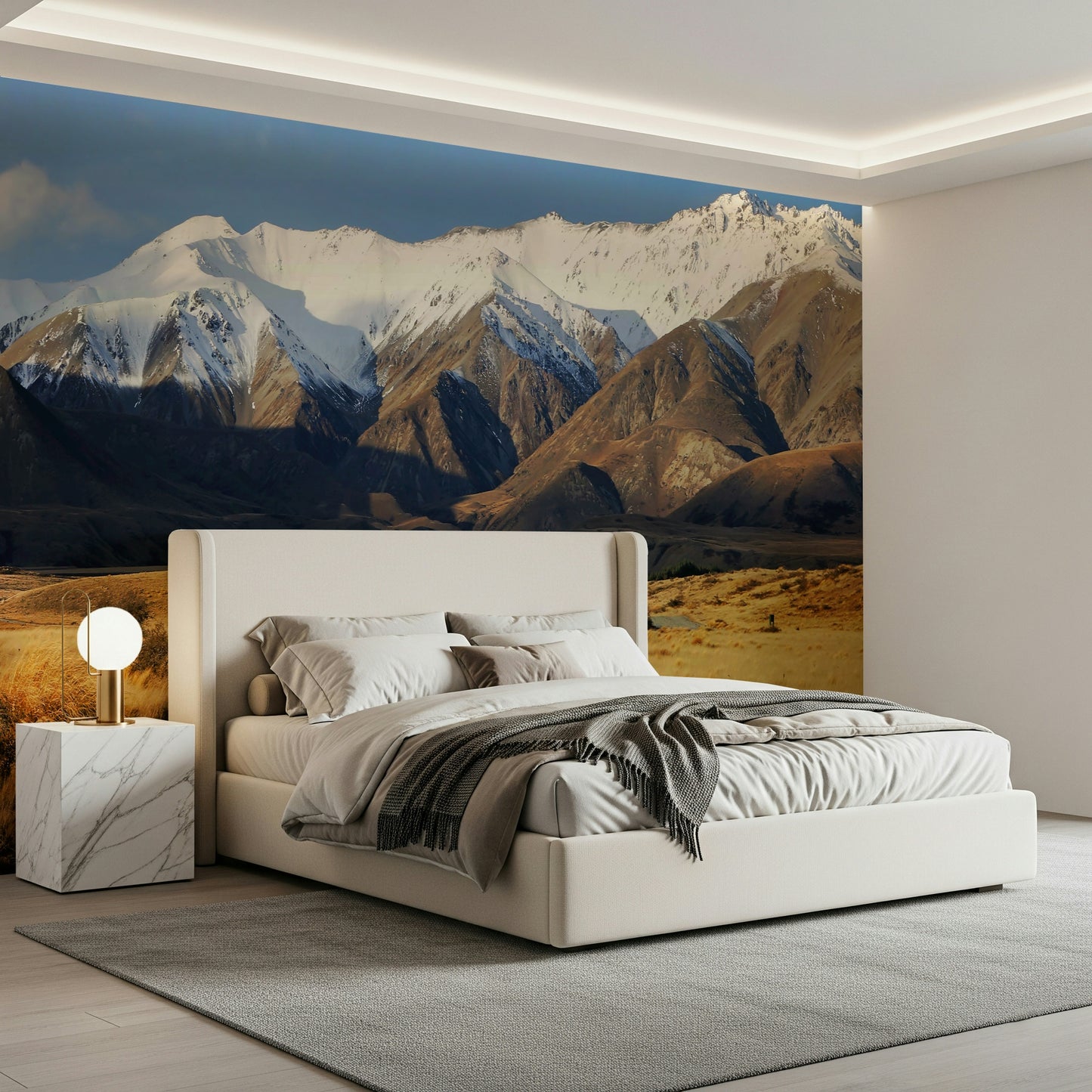 Snowy Peaks Path Wall Mural -2563227