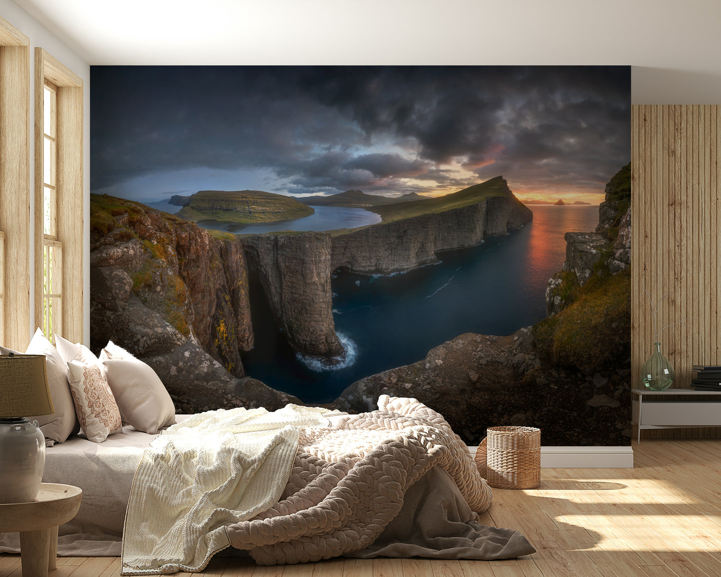 Faroe Cliffs Dawn Wall Mural -2655687
