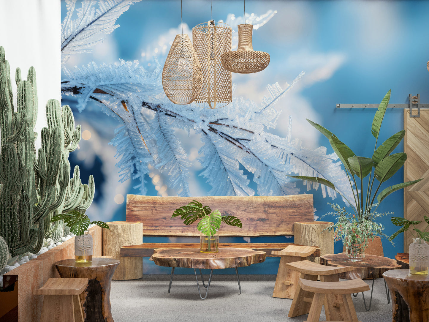 Icy Fronds Wall Mural -2559594