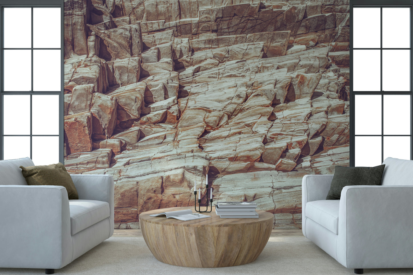 Striated Rock Face Wall Mural -2226342