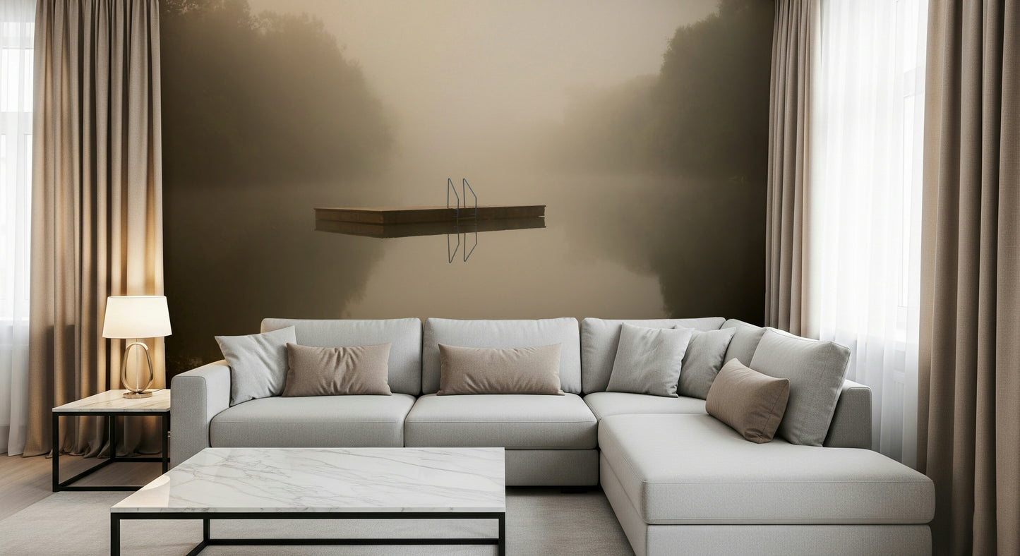 Misty Lake Retreat Wall Mural -2130139