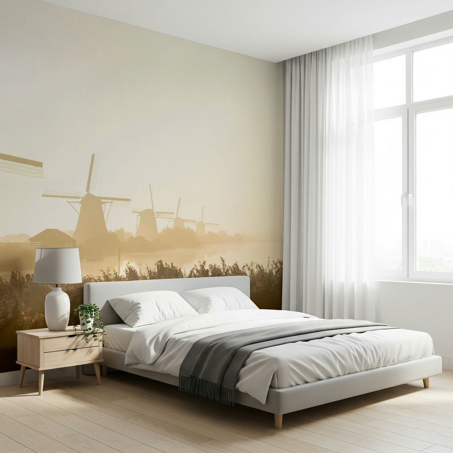 Golden Hour at Kinderdijk Wall Mural -2352343