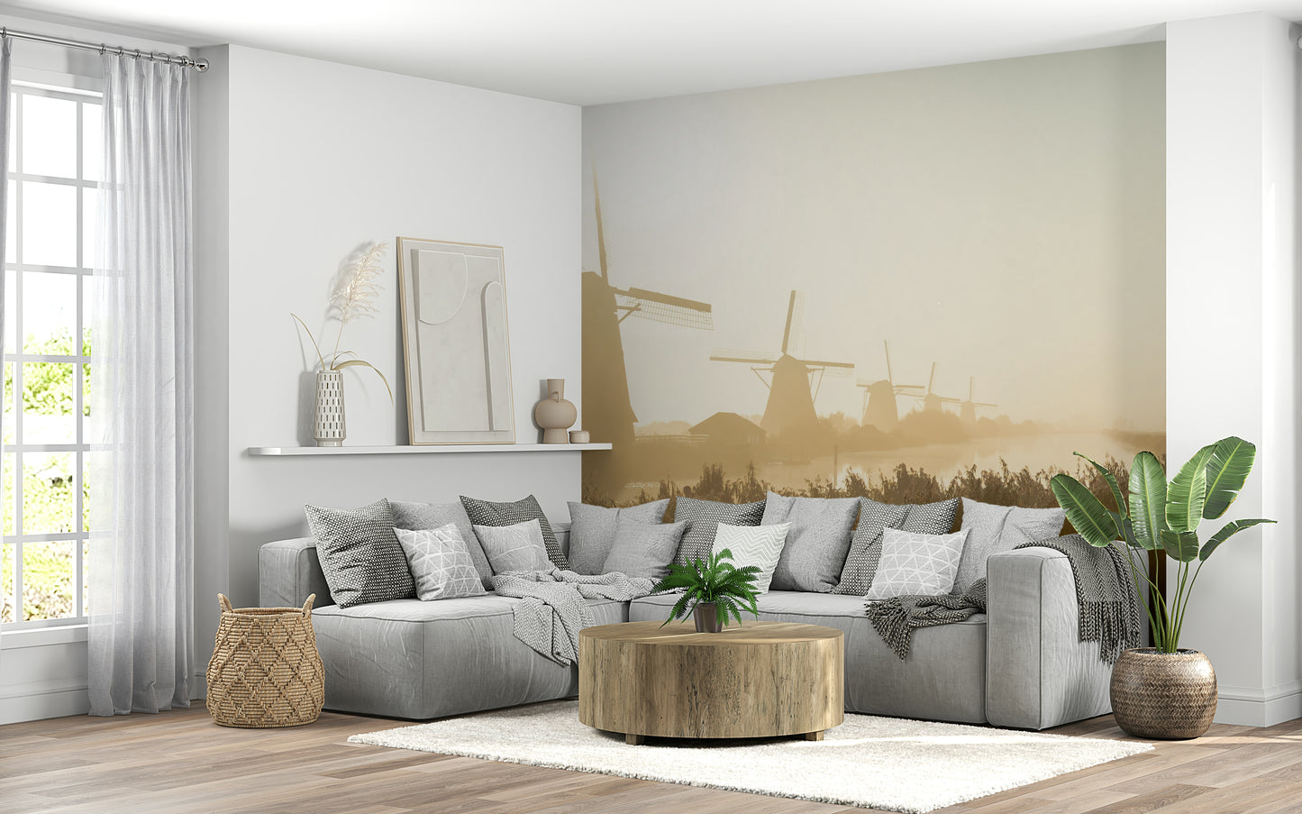 Golden Hour at Kinderdijk Wall Mural -2352343