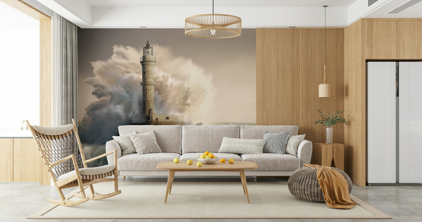 Lighthouse Tempest Wall Mural -2570291