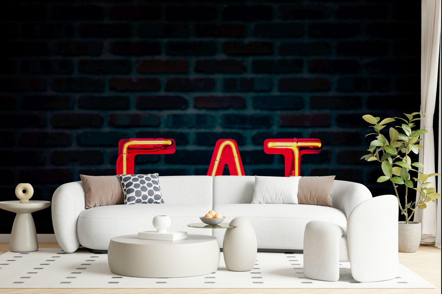 Eat Neon Sign Wall Mural -2226250