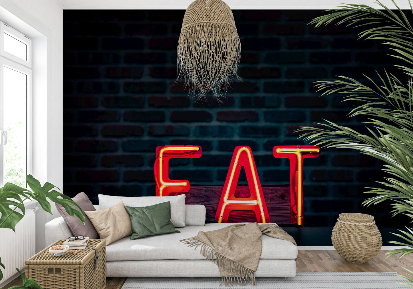 Eat Neon Sign Wall Mural -2226250