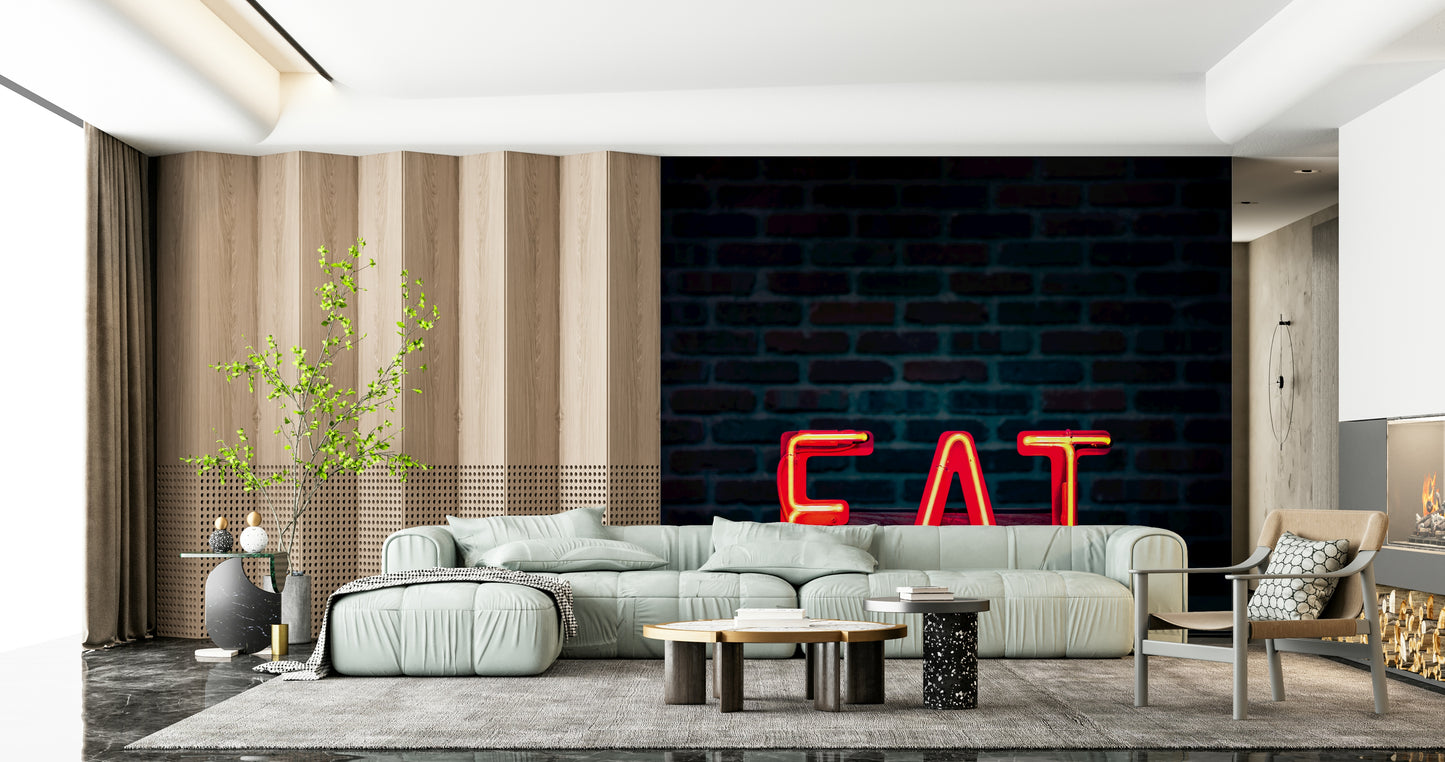 Eat Neon Sign Wall Mural -2226250