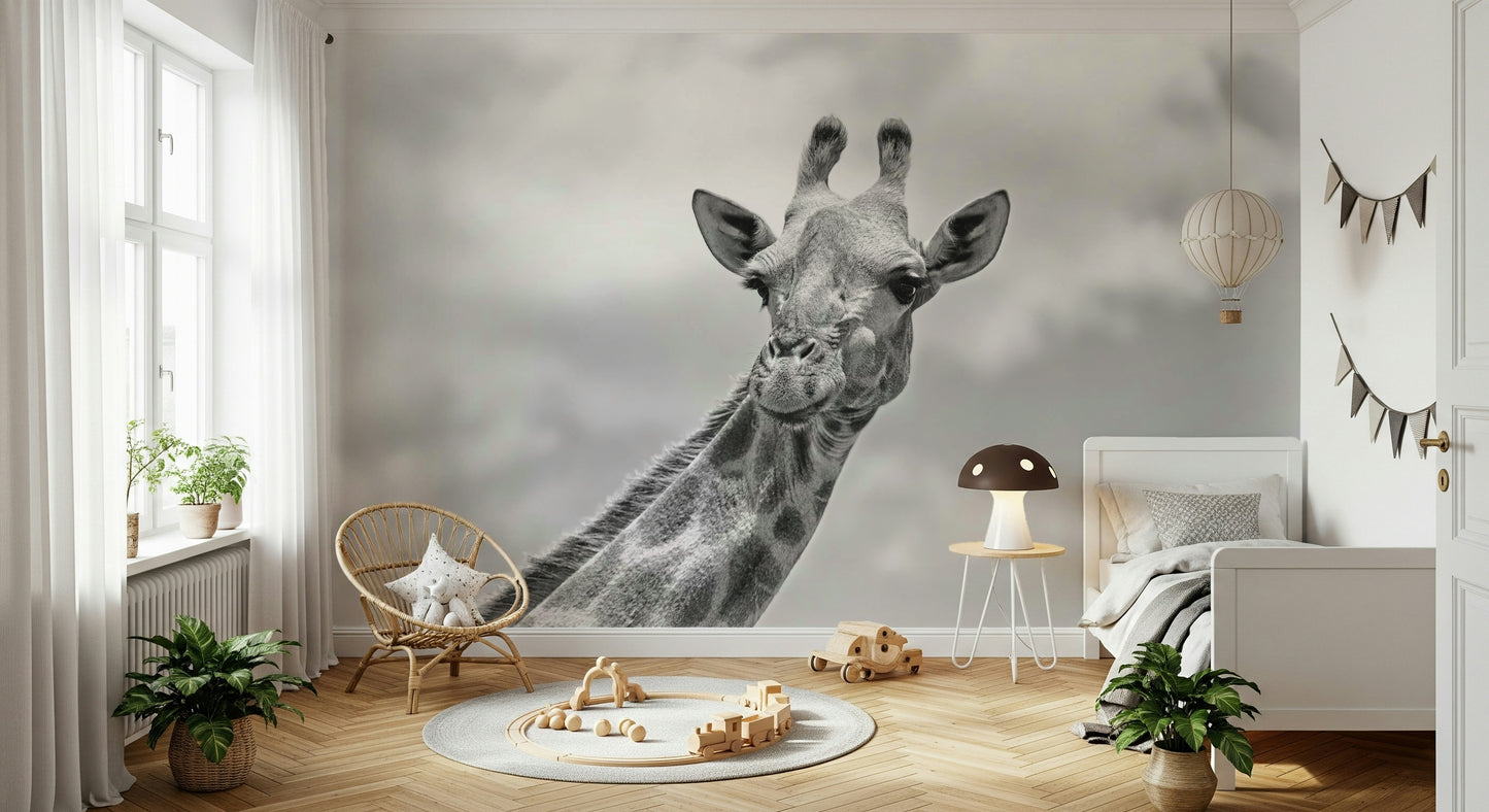 Giraffe in Gray Wall Mural -2322109