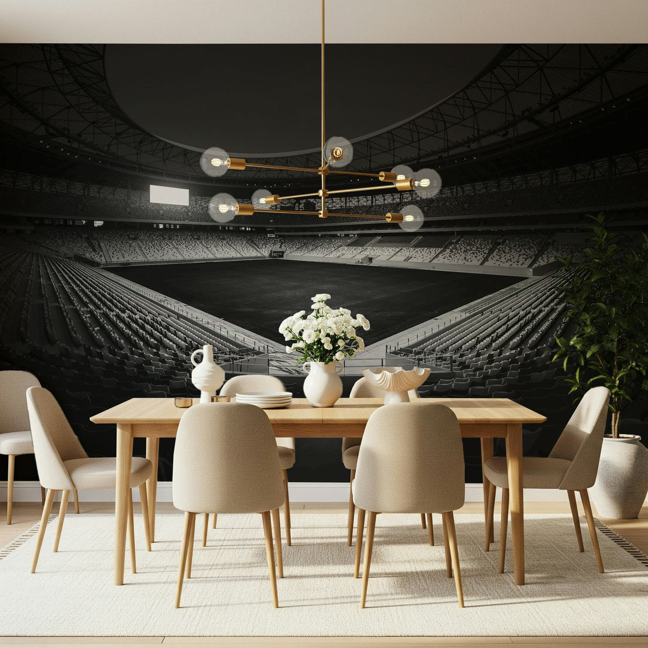 Stadium in Monochrome Wall Mural -2178152