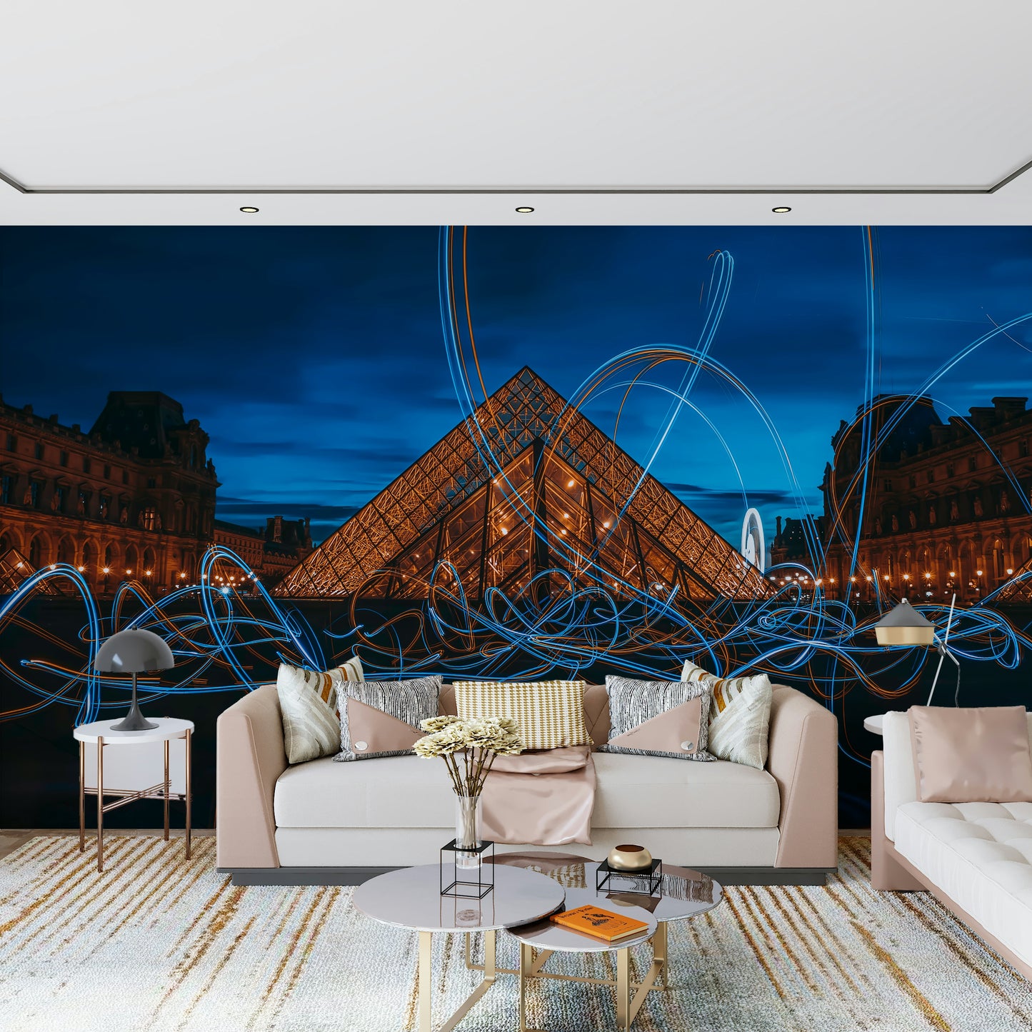 Illuminated Louvre Wall Mural -2302927