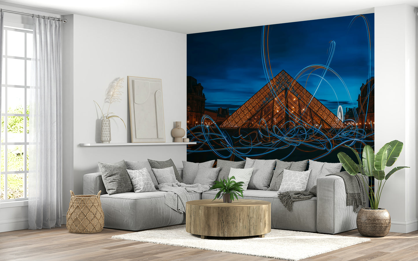 Illuminated Louvre Wall Mural -2302927