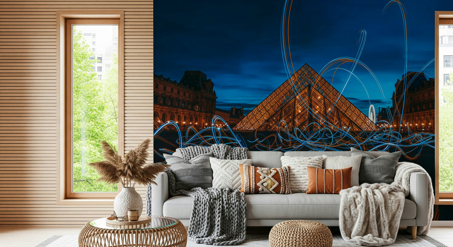 Illuminated Louvre Wall Mural -2302927