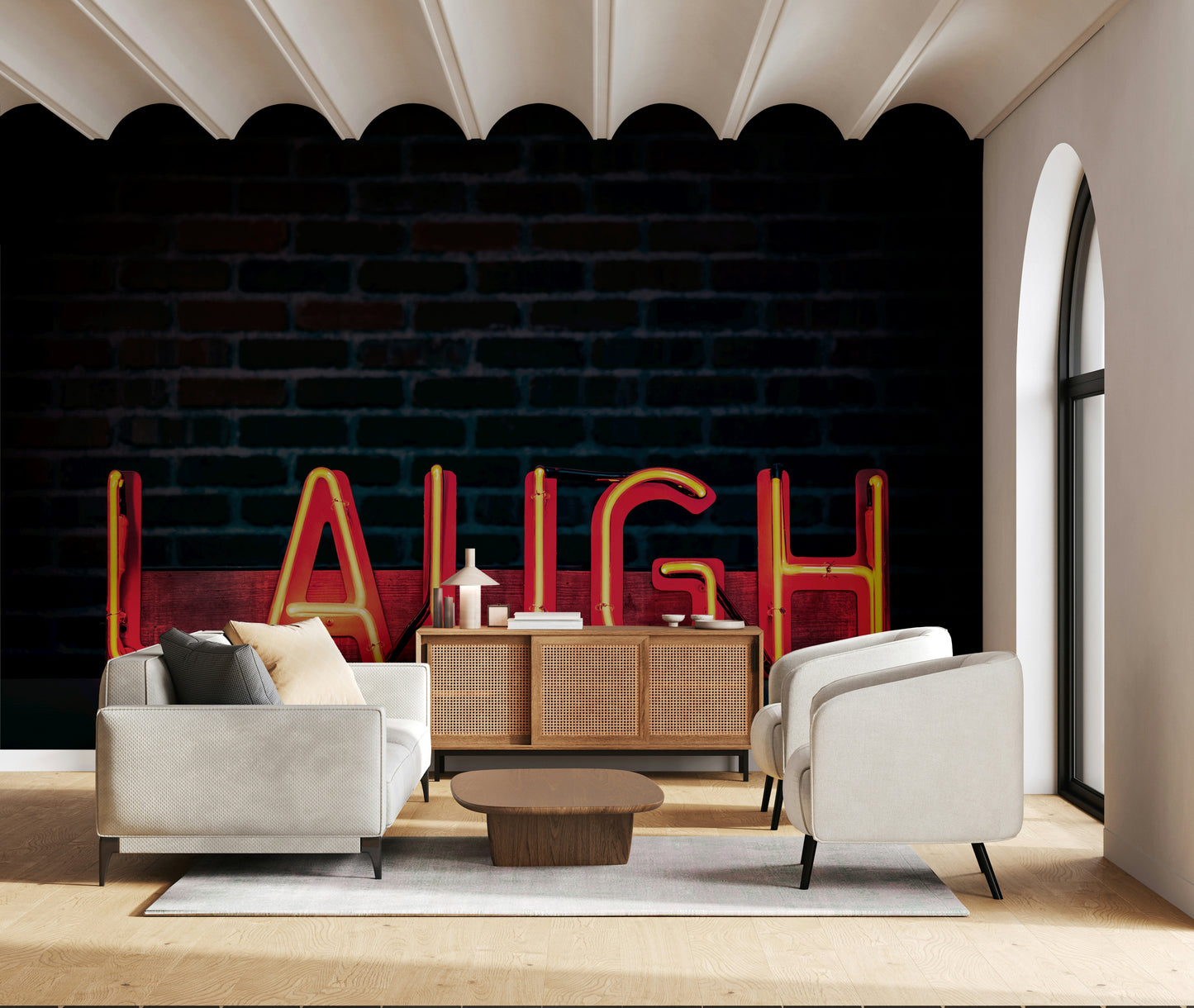 Laugh Neon Glow Wall Mural -2226251