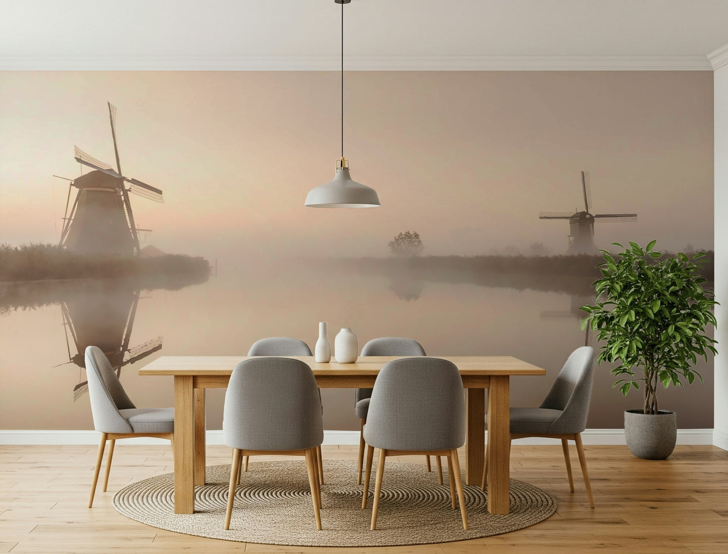 Golden Hour Windmills Wall Mural -2351700