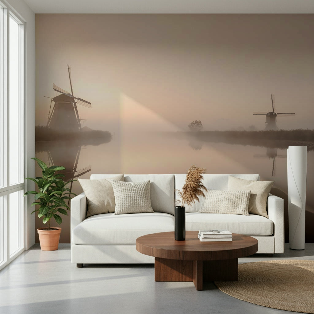Golden Hour Windmills Wall Mural -2351700