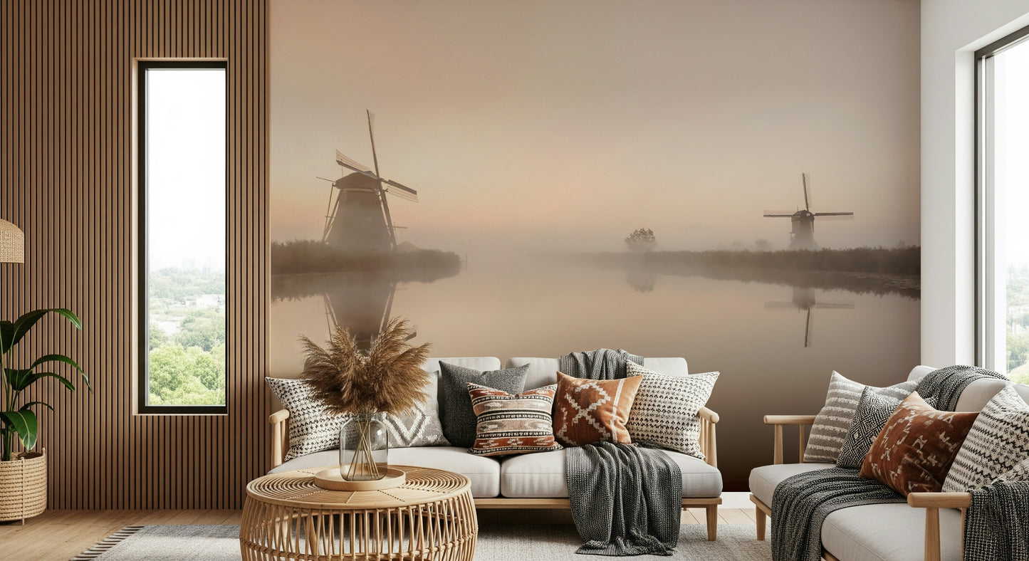 Golden Hour Windmills Wall Mural -2351700
