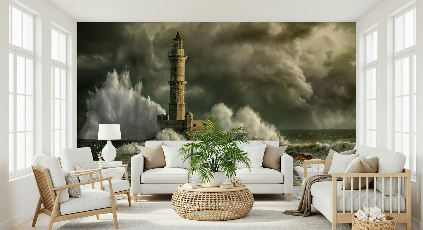 Lighthouse Storm Wall Mural -2315690