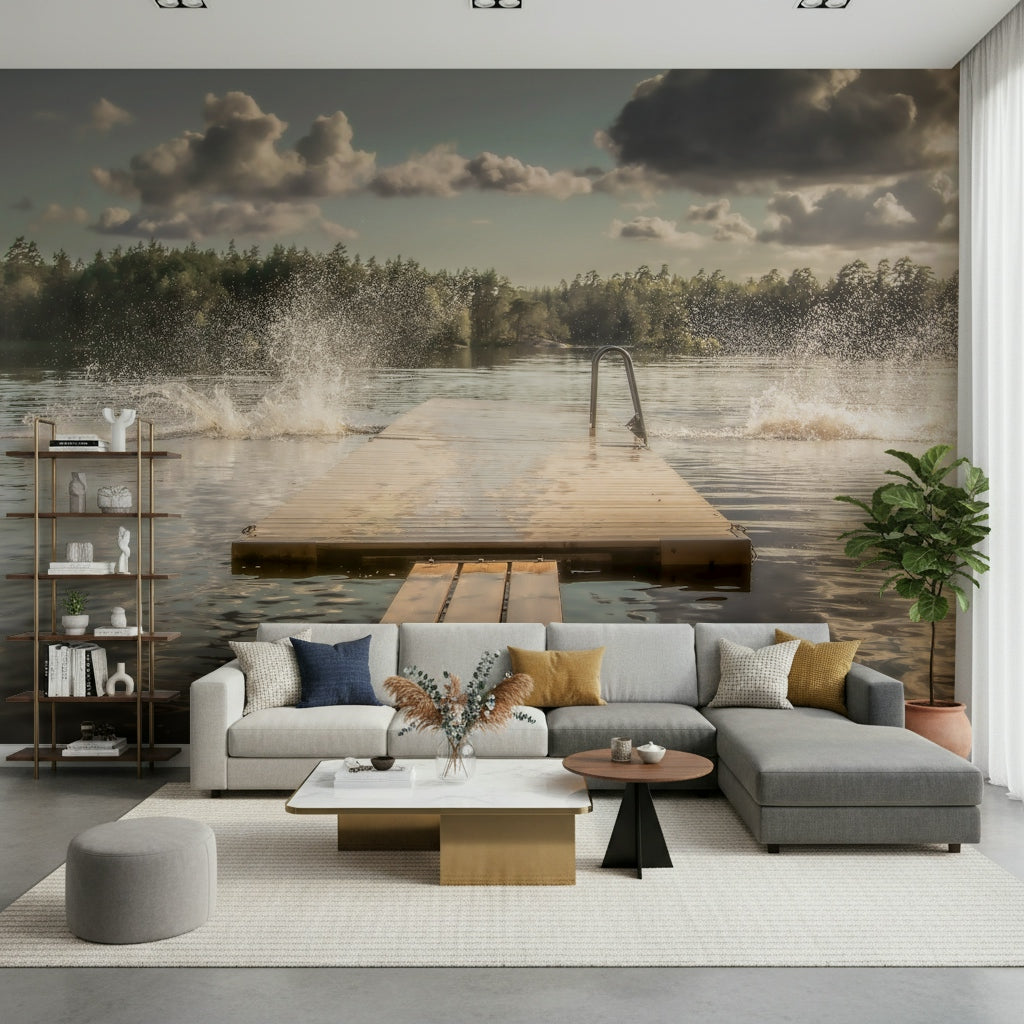 Lake Jump! Wall Mural -2221045