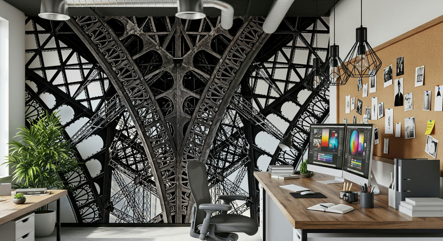 Eiffel's Ascent Wall Mural