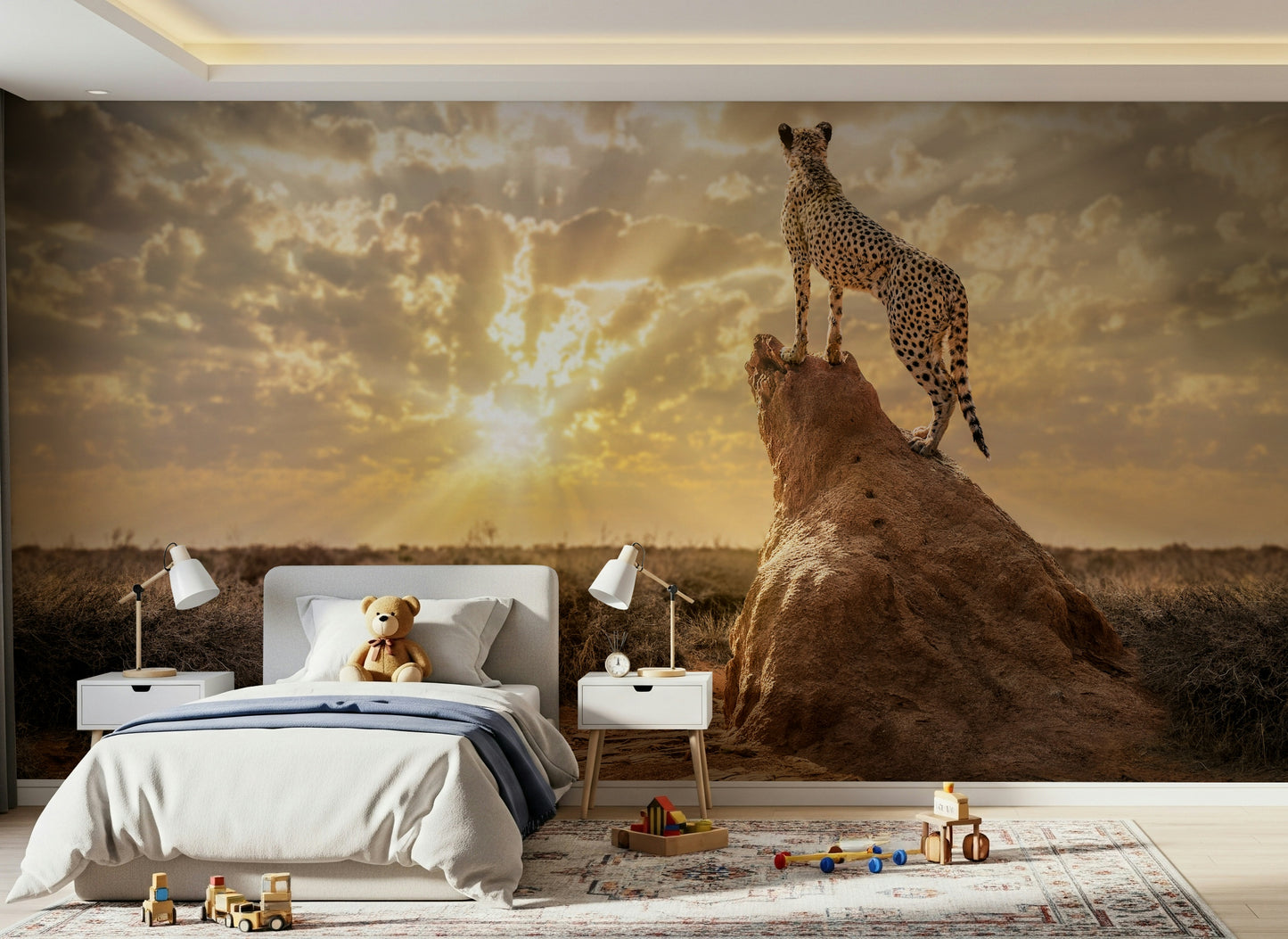 Cheetah's Domain Wall Mural