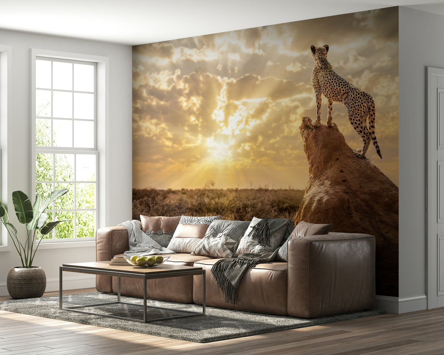 Cheetah's Domain Wall Mural