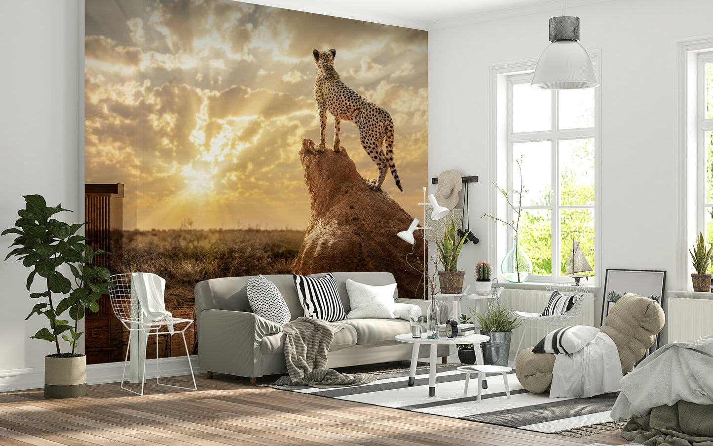 Cheetah's Domain Wall Mural