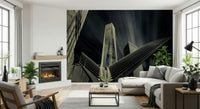 Urban wallpaper showcasing dramatic NYC skyscrapers and modern architectural forms.