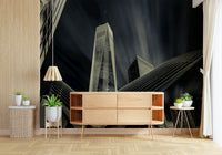 NYC Architectural Drama Wall Mural — striking cityscape capturing New York’s architectural grandeur.