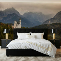 Fairytale Castle View wallpaper evoking whimsical and imaginative home decor.