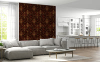 Ruby Deco Radiance wallpaper adding bold, vintage elegance to home interiors.