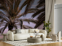 Palm Sky Serenity mural adding a relaxing, coastal vibe to any interior space.