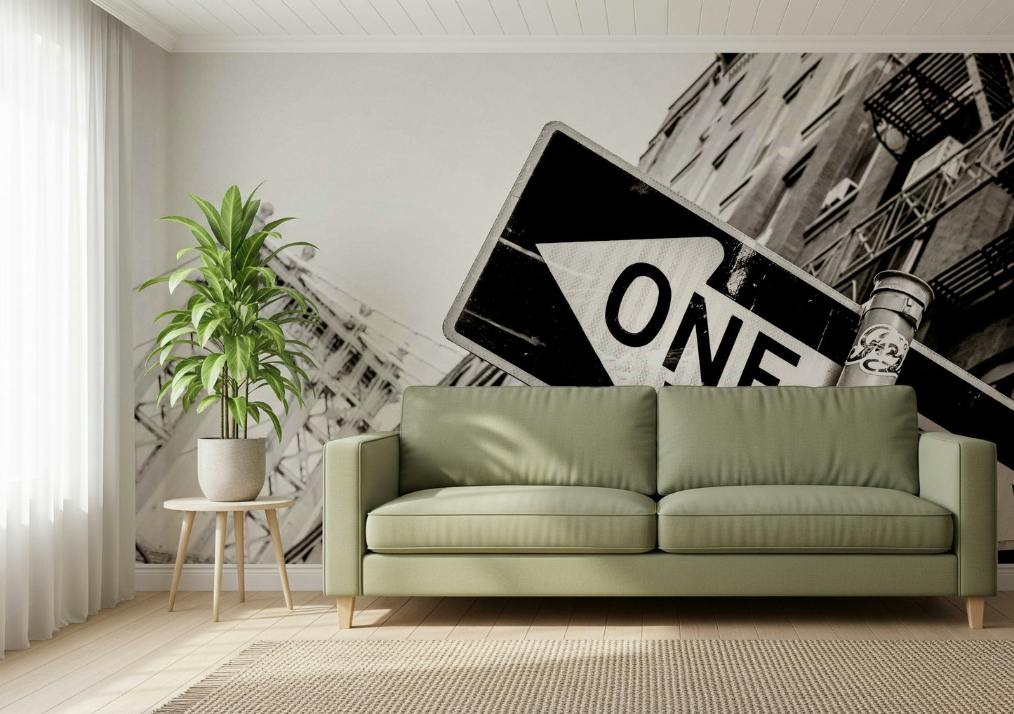 New York Urban Wall Mural – Vibrant city artwork capturing the fast-paced energy and iconic skyline of NYC.