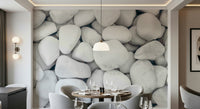 White Pebble Dream wallpaper perfect for bedrooms, bathrooms, or spa-like rooms.