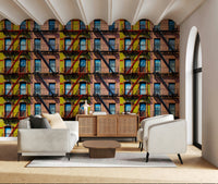 City Rhythm Wall Mural with modern, abstract design celebrating city energy.