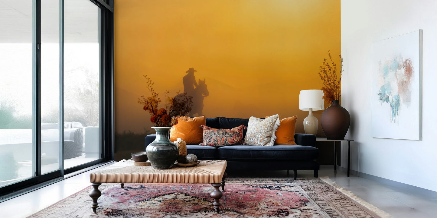 Sunset Ride mural adding a tranquil, nature-inspired touch to interiors.